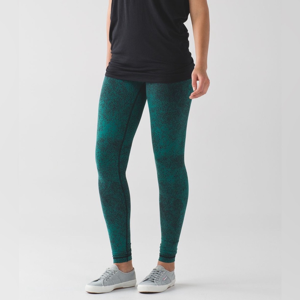lululemon athletica Teal Green Printed Leggings